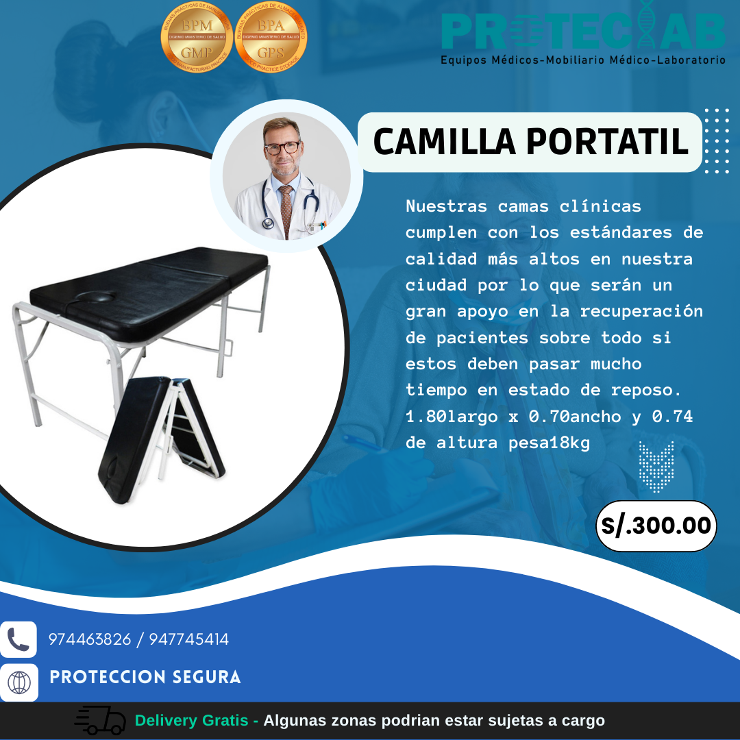 Camilla Portátil de Diagnostico