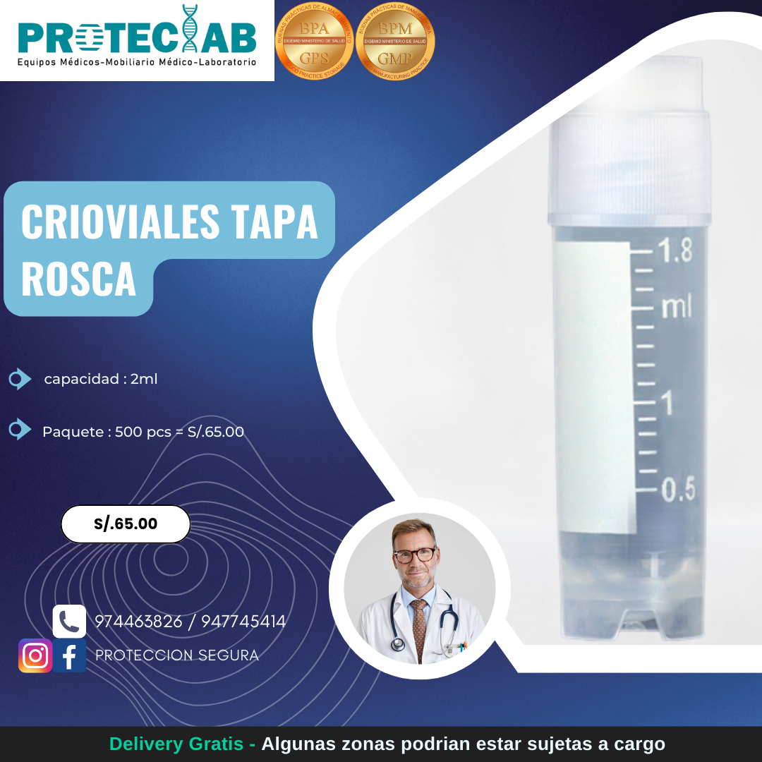 Crioviales Tapa Rosca pack x500pcs