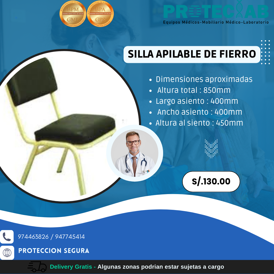 Silla Apilable de Fierro