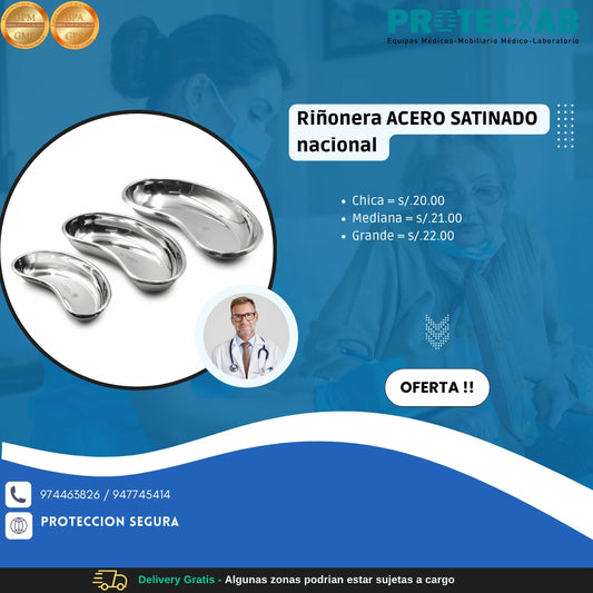 Riñonera de Acero Satinado Nacional