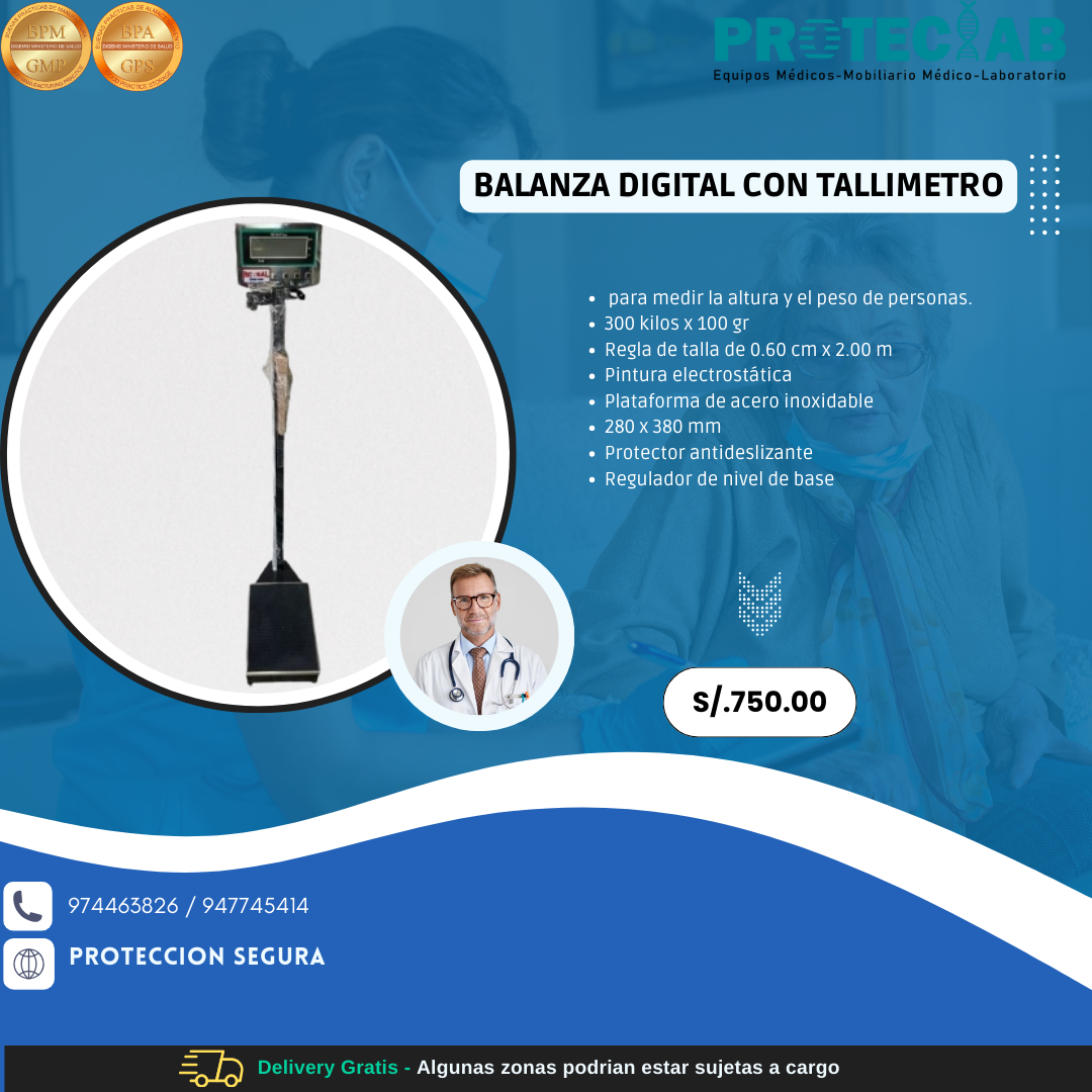 BALANZA DIGITAL CON TALLIMETRO NUEVO