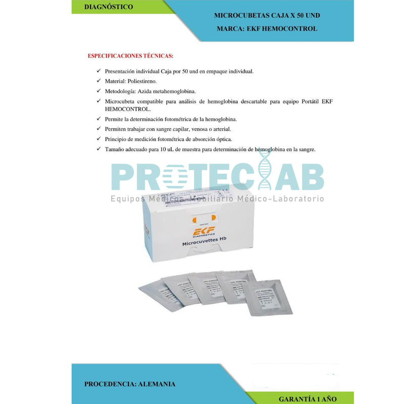 Microcubeta de Hemocontrol EKF