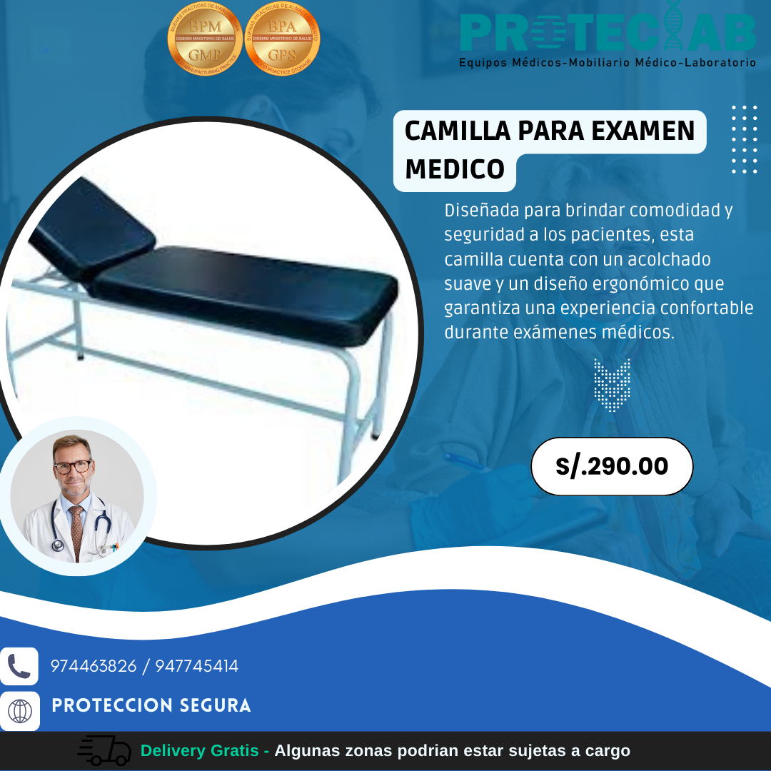 Camilla para Examen Medico