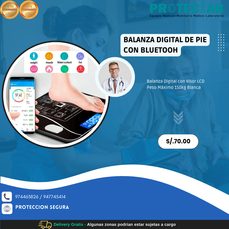 Balanza de Pie con Bluetooh