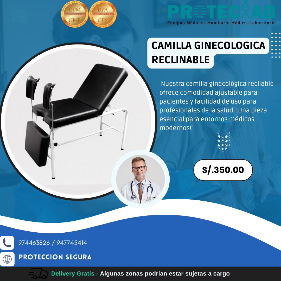 Camilla Ginecológica Reclinable