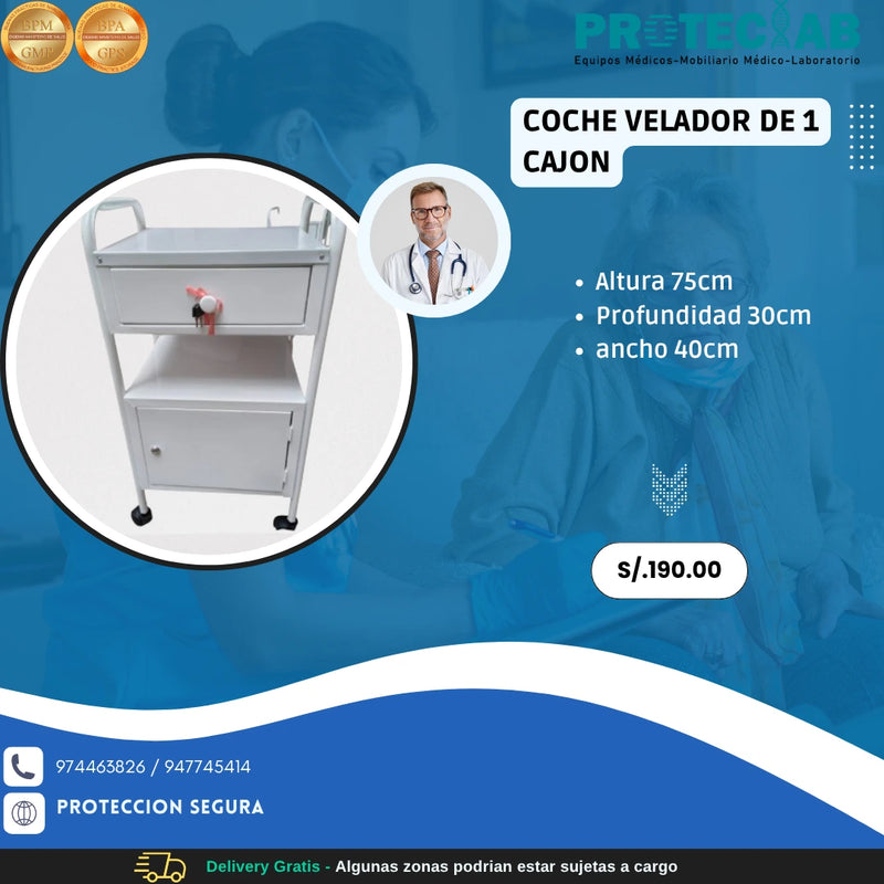 Coche Velador de 1 Cajon