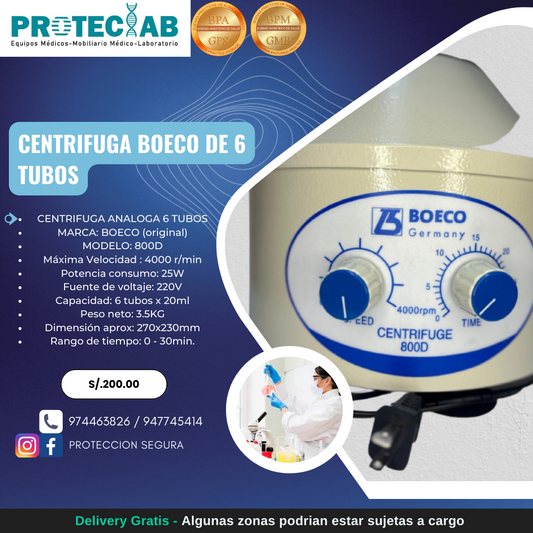 Centrifuga Boeco de 6 tubos