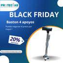 Baston de 4 Apoyo Cromado