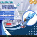 Guantes de Nitrilo Celeste 3.5gr (Premiun)