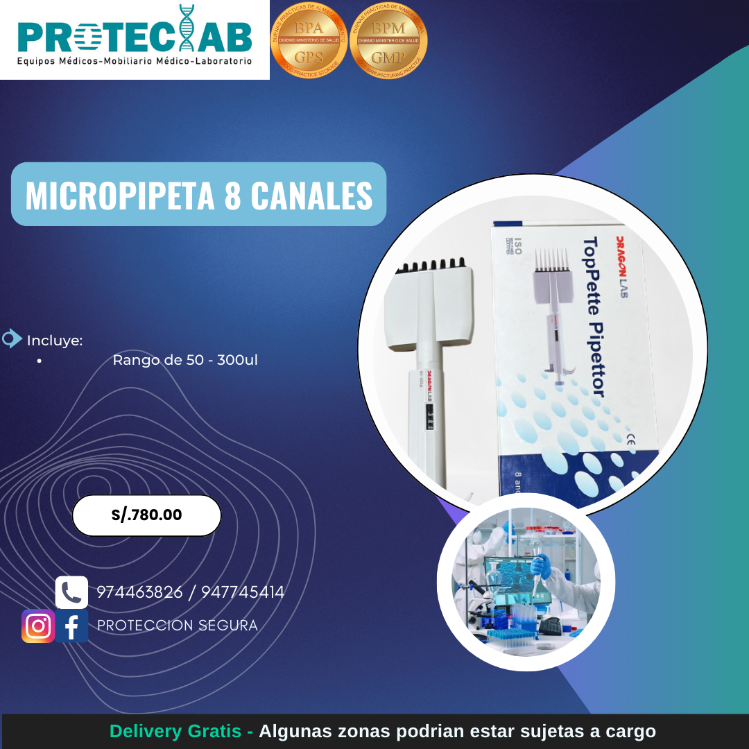 Micropipeta de 8 Canales