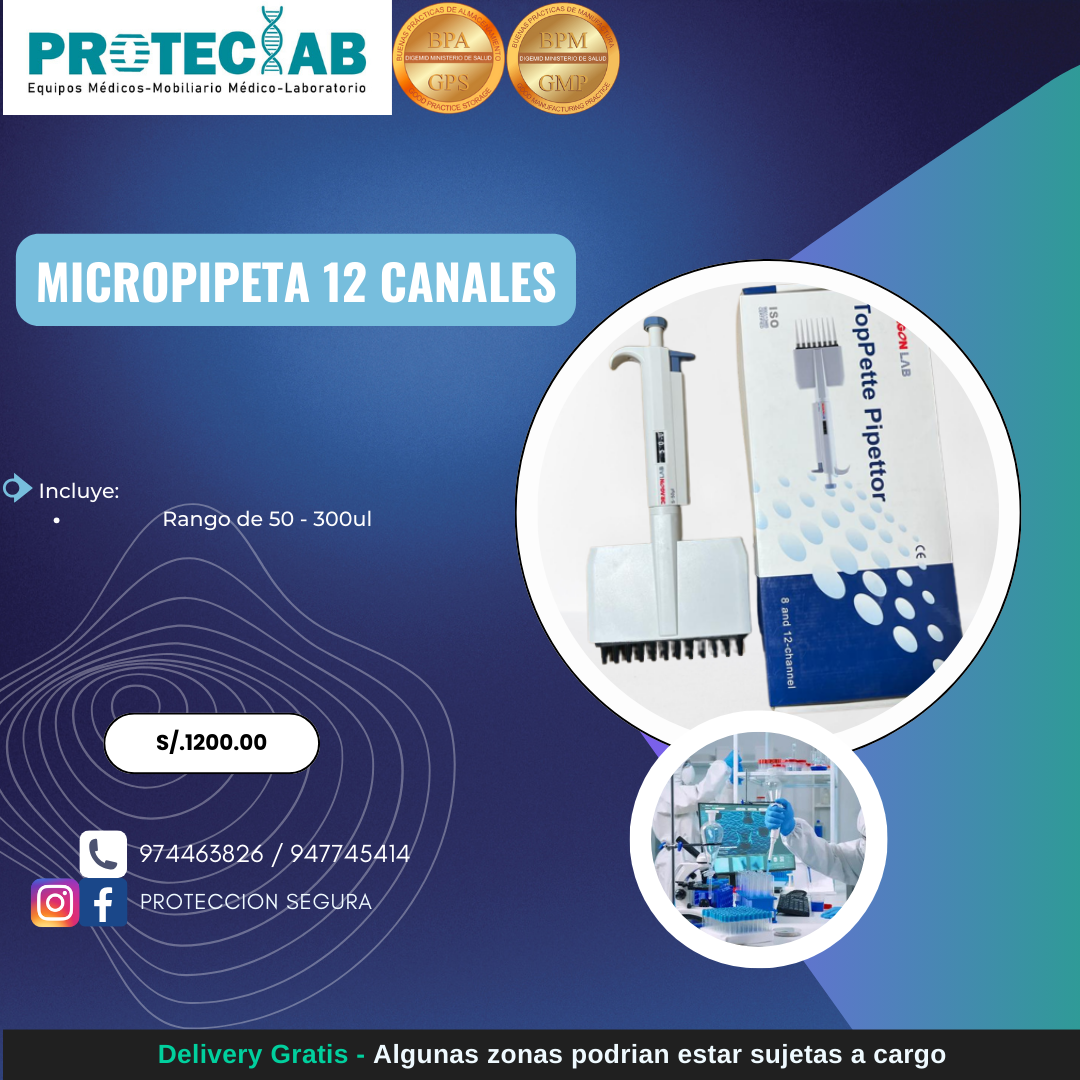 Micropipeta de 12 Canales