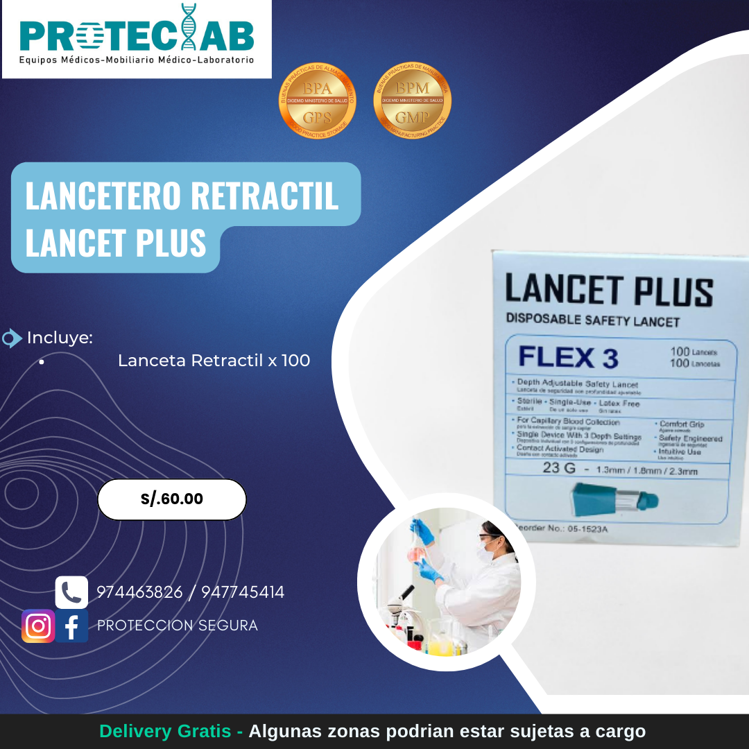 Lancetero Retractil Lancet Plus