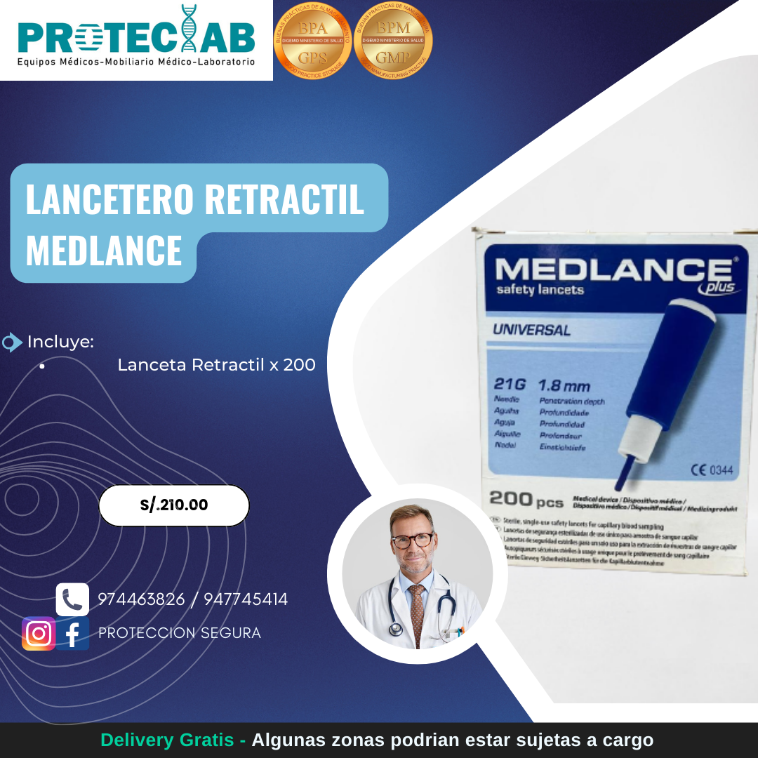 Lancetero Retractil Medlance