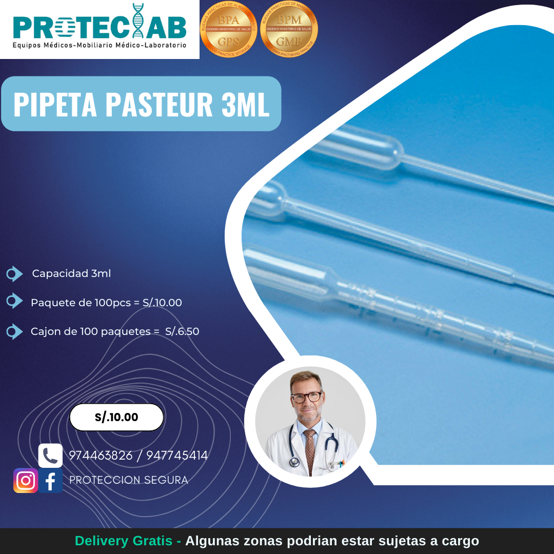 Pipeta Pasteur 3ml