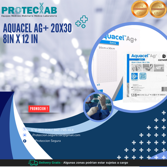 Convatec Aquacel Ag+ Extra (20 x 30 cm) - LIMA - PERU Nº1 EN VENTAS