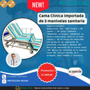 Cama Clinica importada de 3 manivelas sanitaria