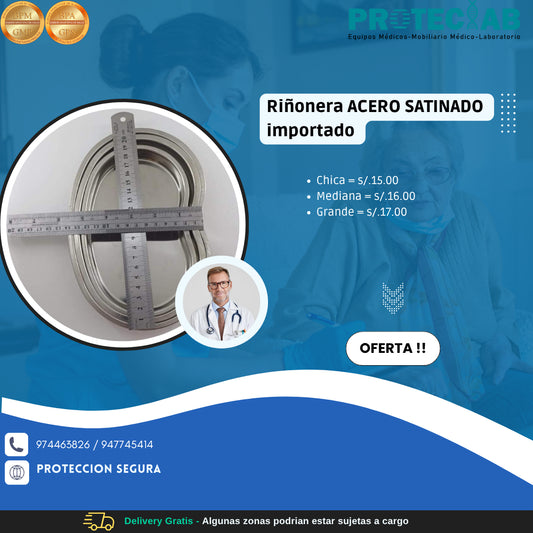 Riñonera de Acero Satinado Importado