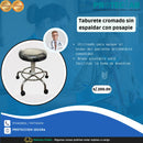 Taburete Cromado Sin Espaldar Con Posapie Nacional