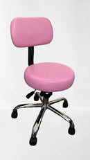 Taburete Cromado Con Espaldar Graduable